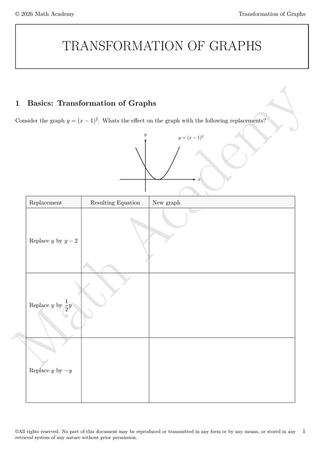 Graphing Techniques 2 notes