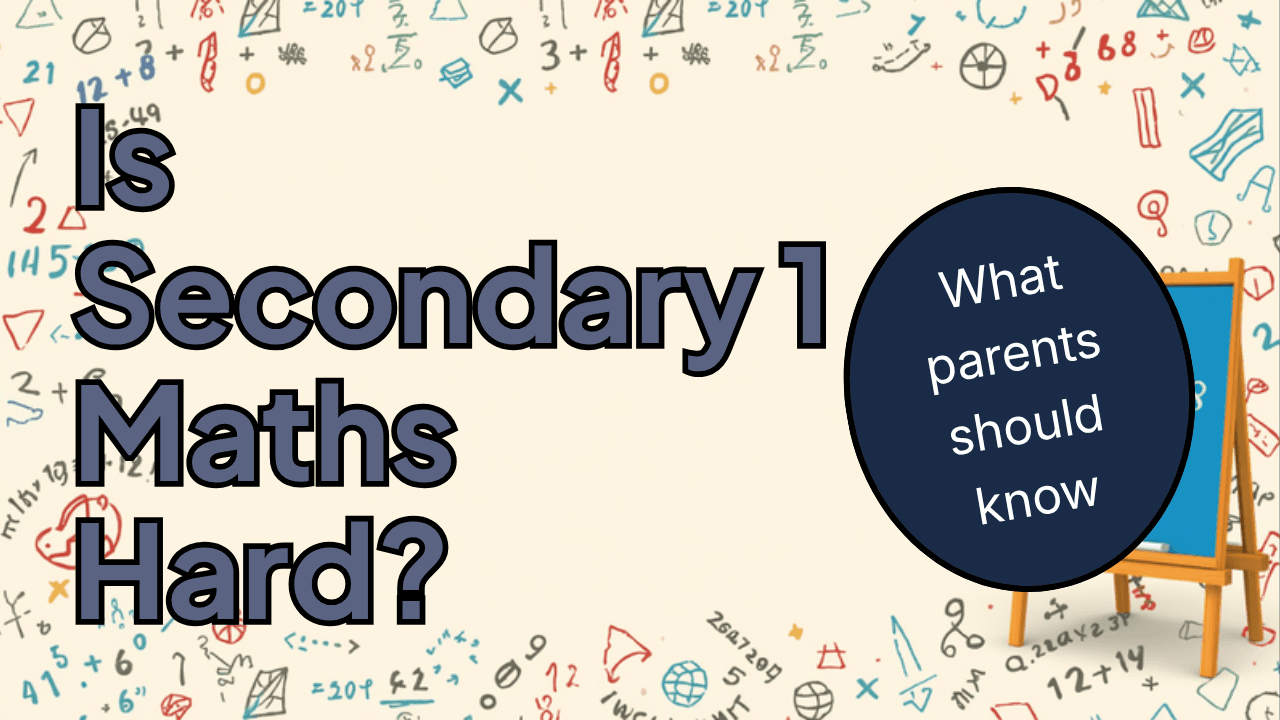 Secondary 1 student in Singapore working through algebra problems with a tutor
