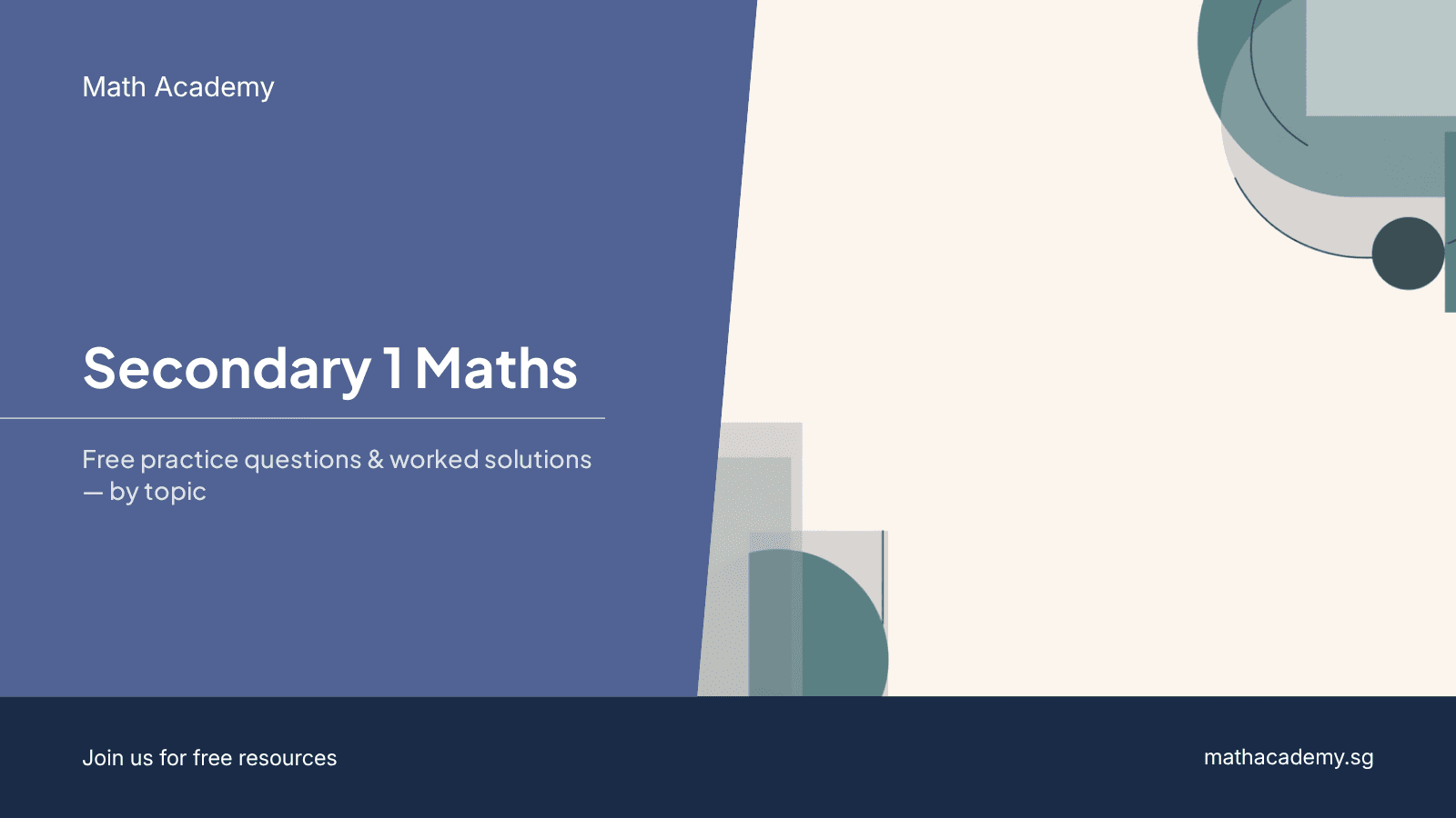 Jc Math Questions Free Sec 1 Maths Questions & Worked Solutions | Math Academy SG