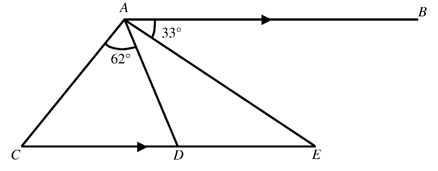 AB parallel to CE with AE bisecting angle BAD
