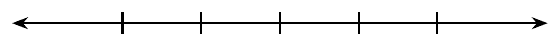Blank number line with five tick marks
