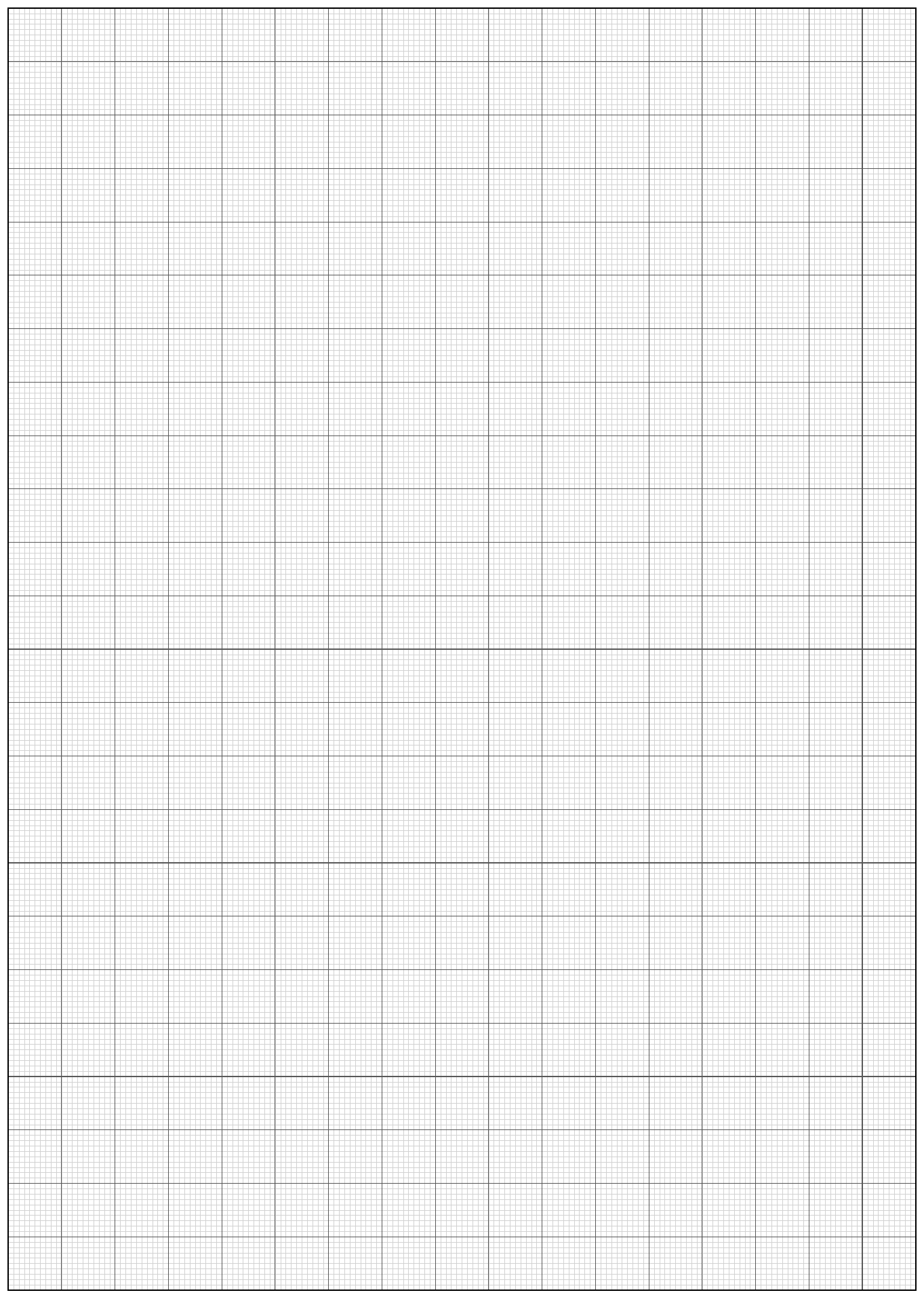 Blank sheet of graph paper with 1 cm squares